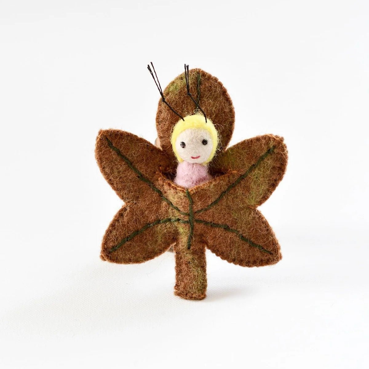 Tara Treasures - Felt Chestnut Leaf Baby - The Flower Crate