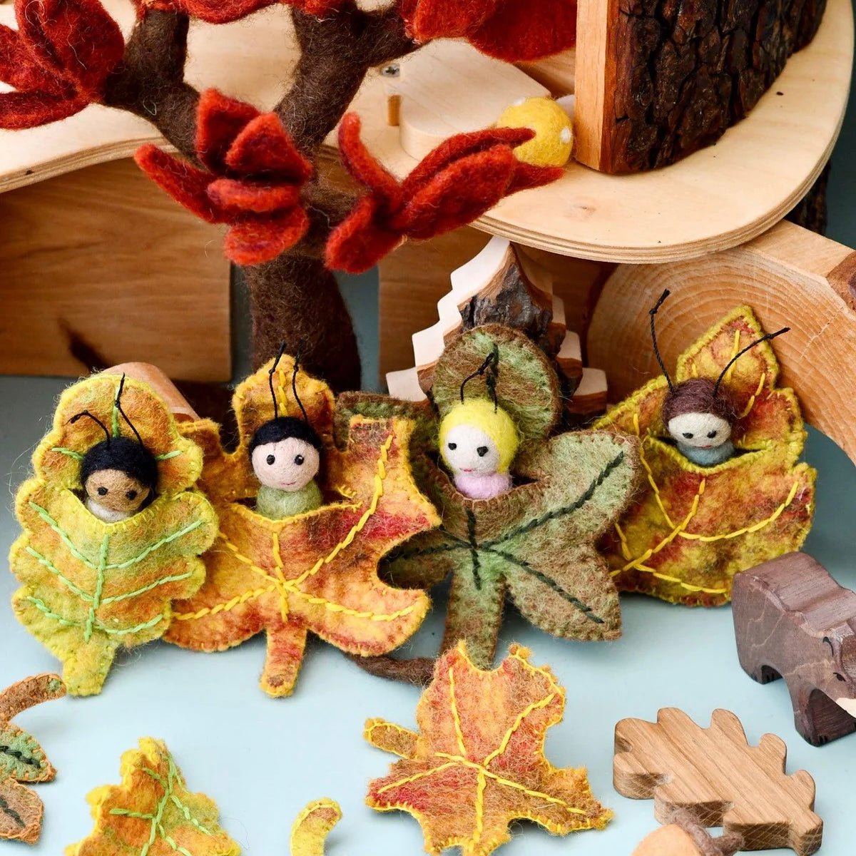 Tara Treasures - Felt Oak Leaf Baby - The Flower Crate