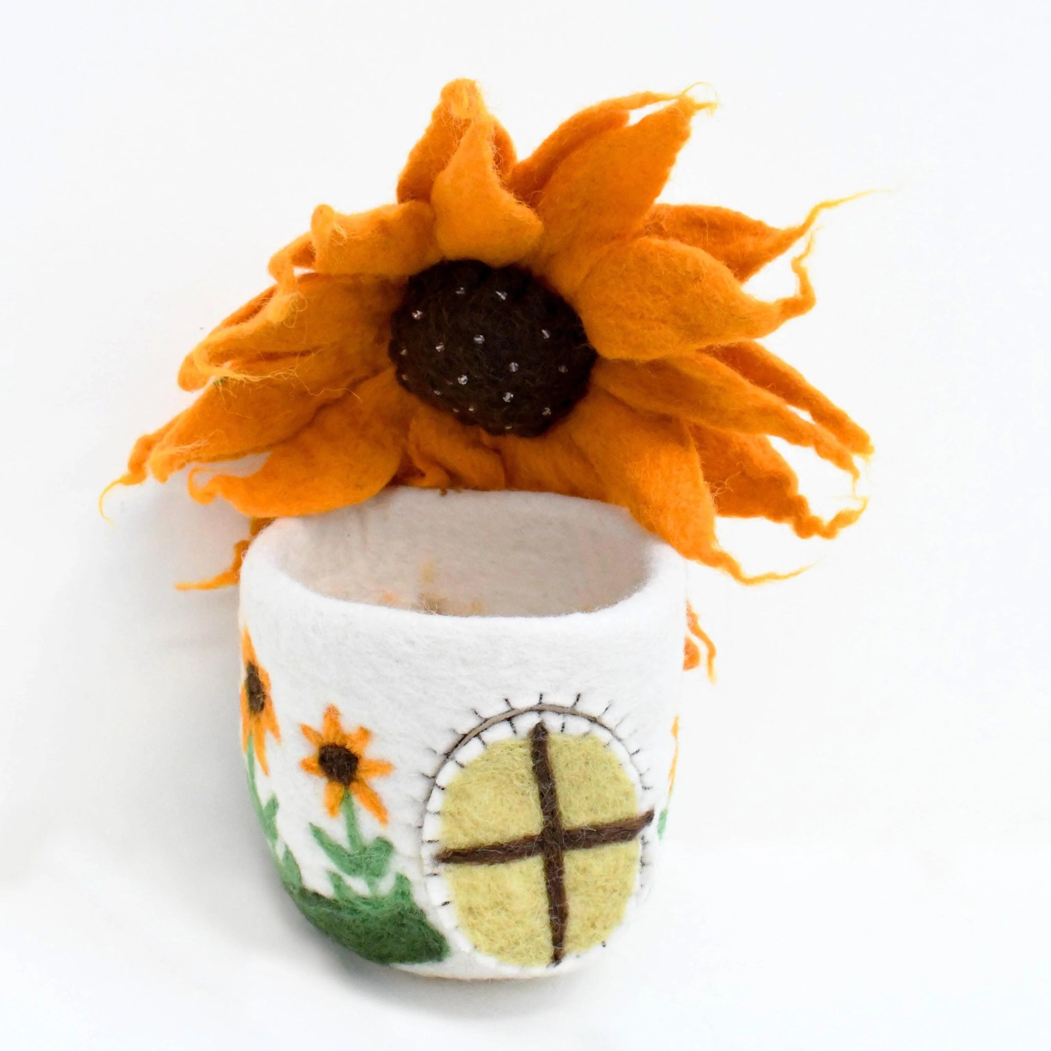 Tara Treasures - Felt Sunflower Fairies & Gnomes House - The Flower Crate