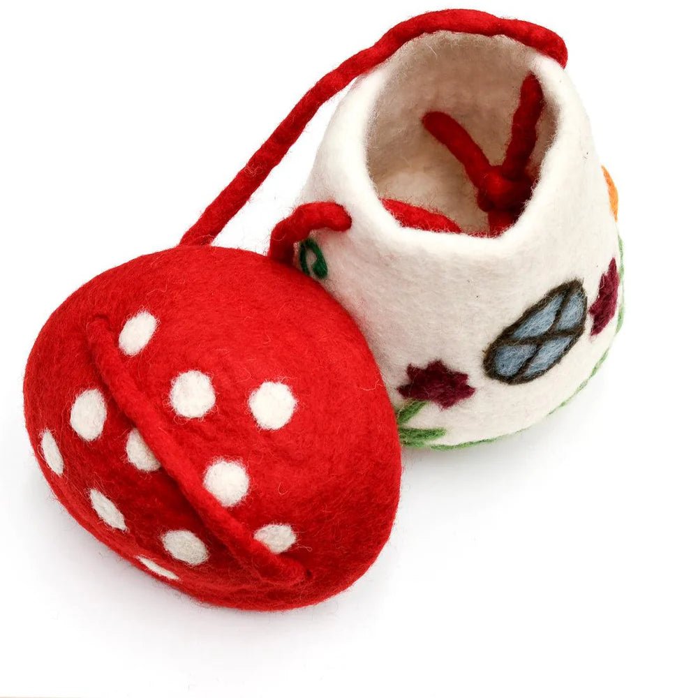 Tara Treasures - Felt Toadstool Bag - The Flower Crate