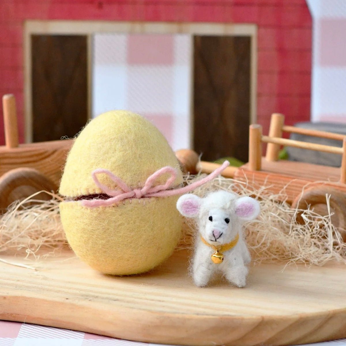 Tara Treasures - Surprise Felt Egg with Lamb - The Flower Crate