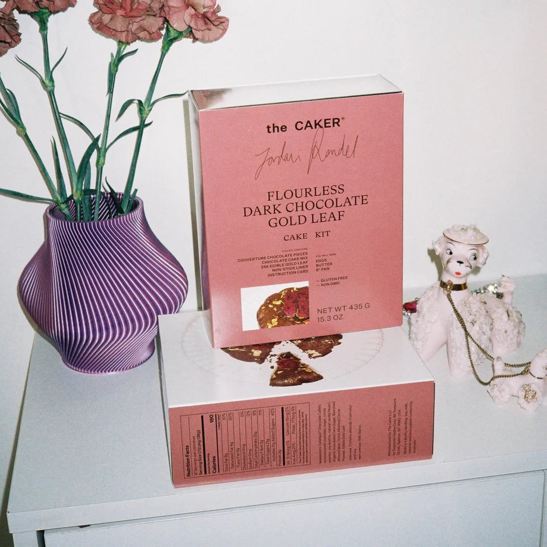 The Caker - Flourless Dark Chocolate & Gold Leaf Cake Mix - The Flower Crate
