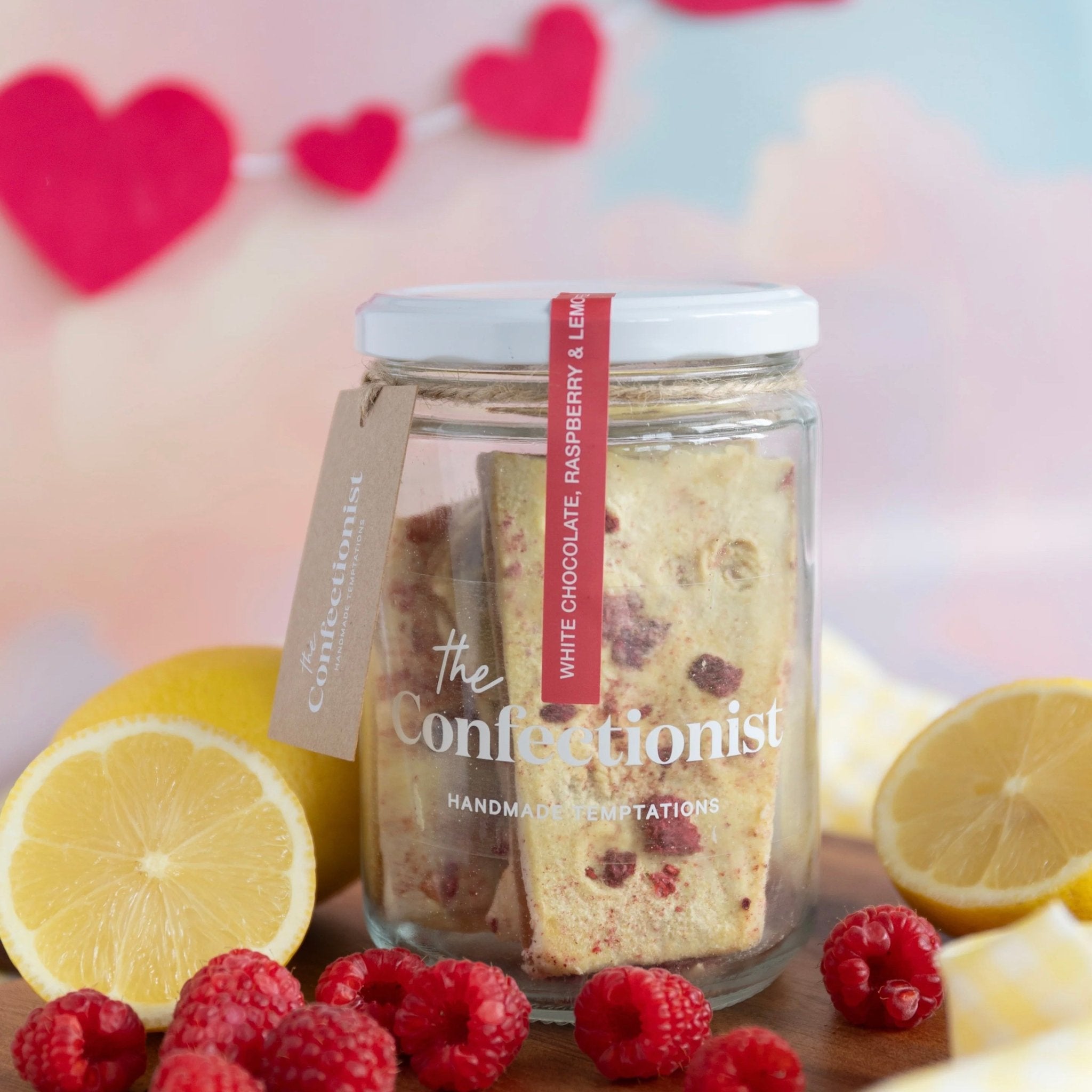 The Confectionist - Limited Edition White Chocolate Raspberry & Lemon Toffee - The Flower Crate