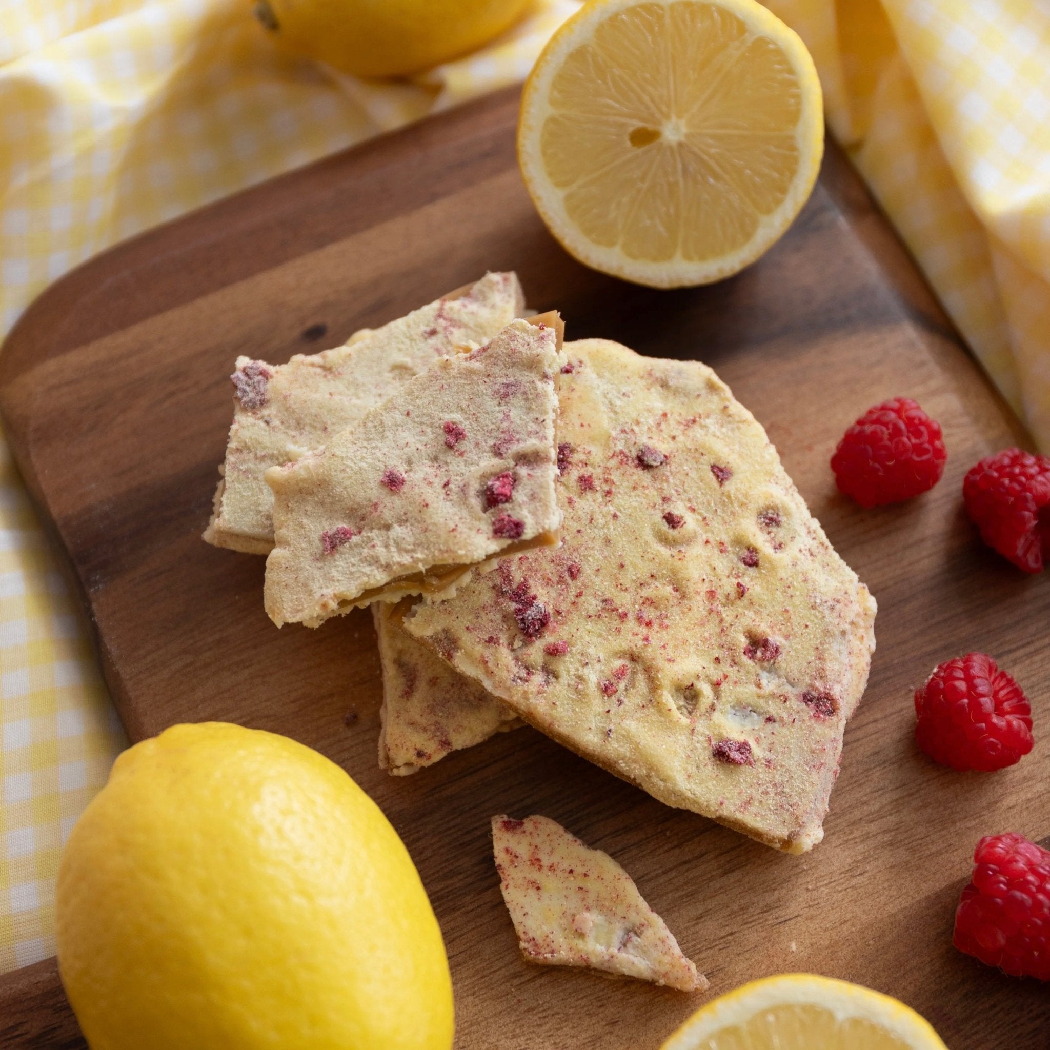 The Confectionist - Limited Edition White Chocolate Raspberry & Lemon Toffee - The Flower Crate