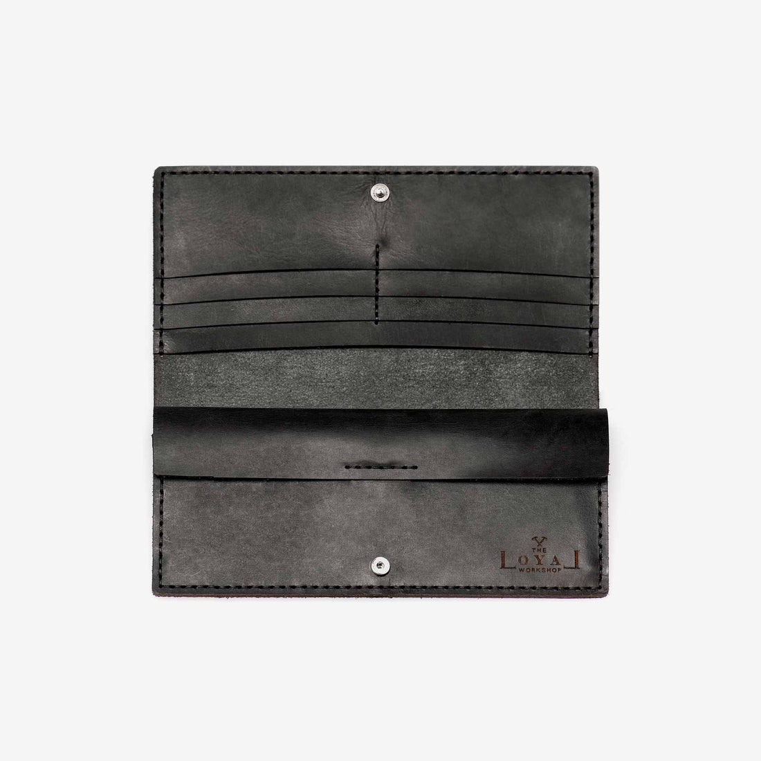 The Loyal Workshop - Black Alongsider Leather Wallet - The Flower Crate