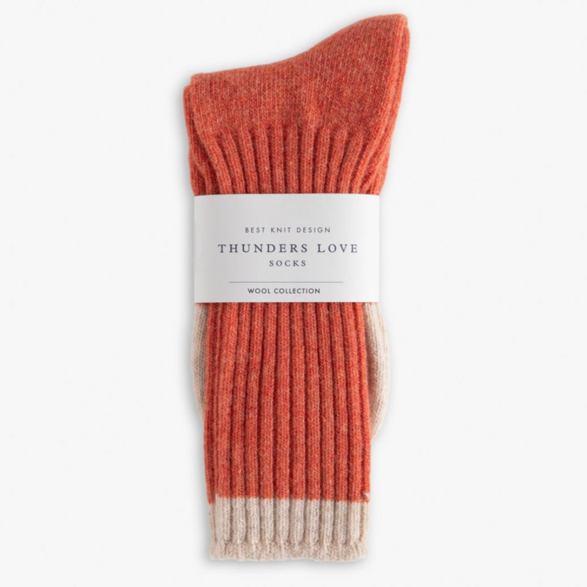 Thunders Love Socks - Wool Collection, Vintage Orange - The Flower Crate