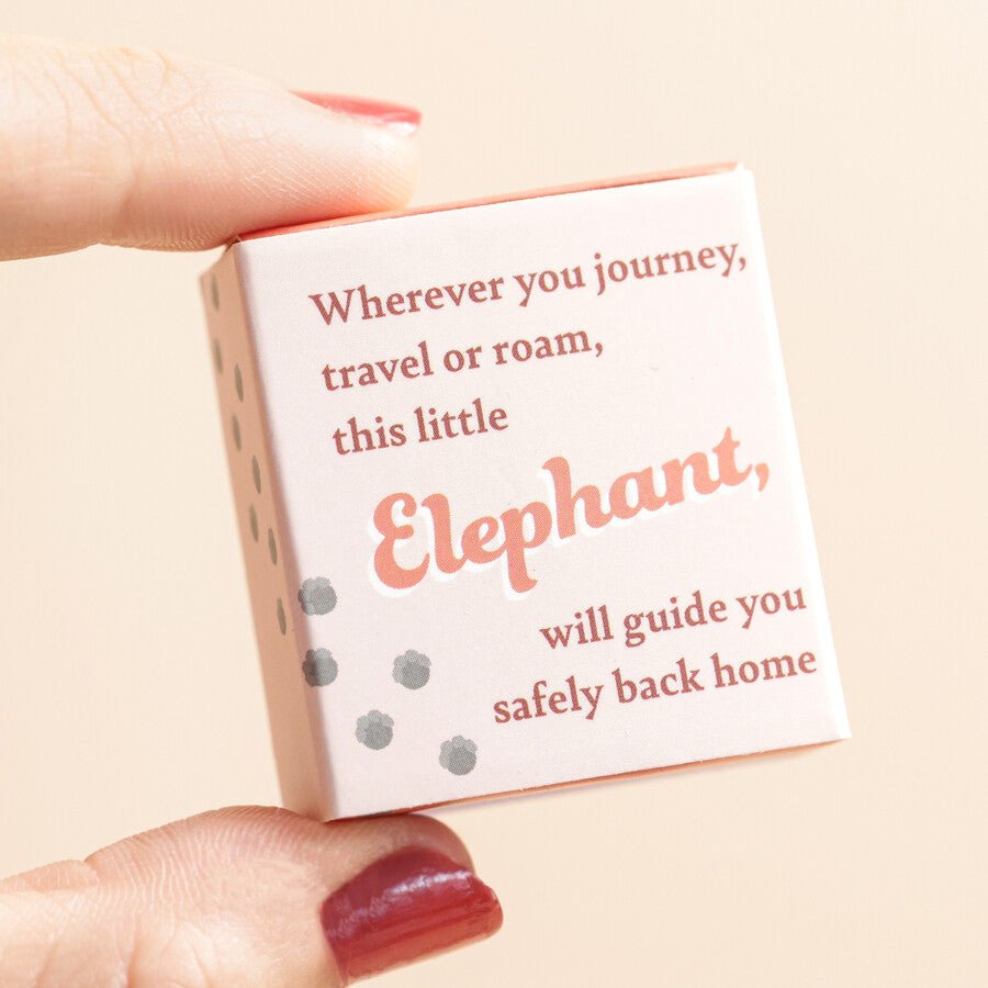Tiny Matchbox Ceramic Elephant Token - The Flower Crate