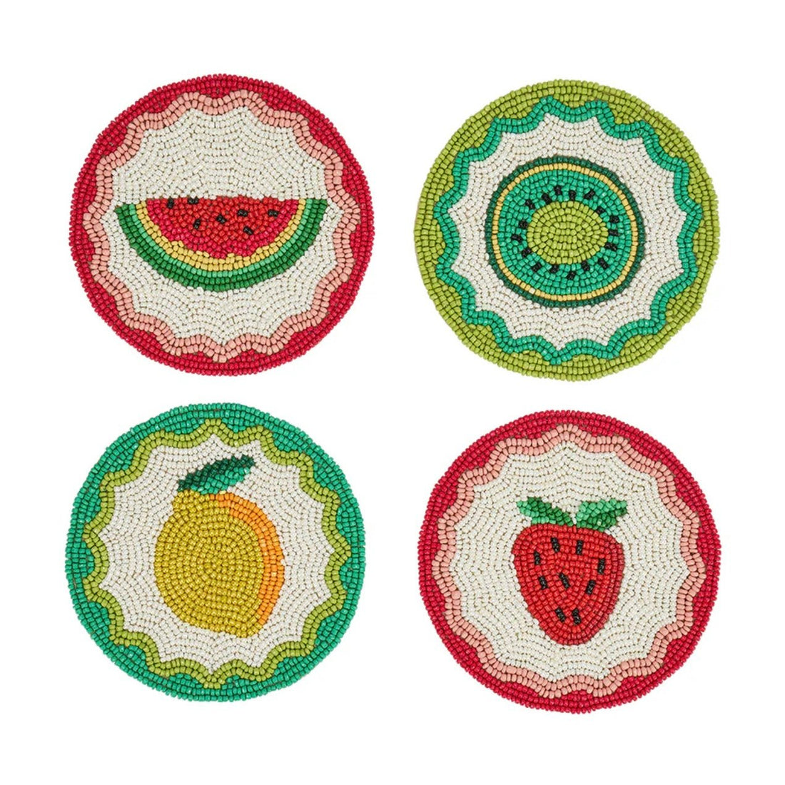 Tropicana Beaded Coaster Set - The Flower Crate