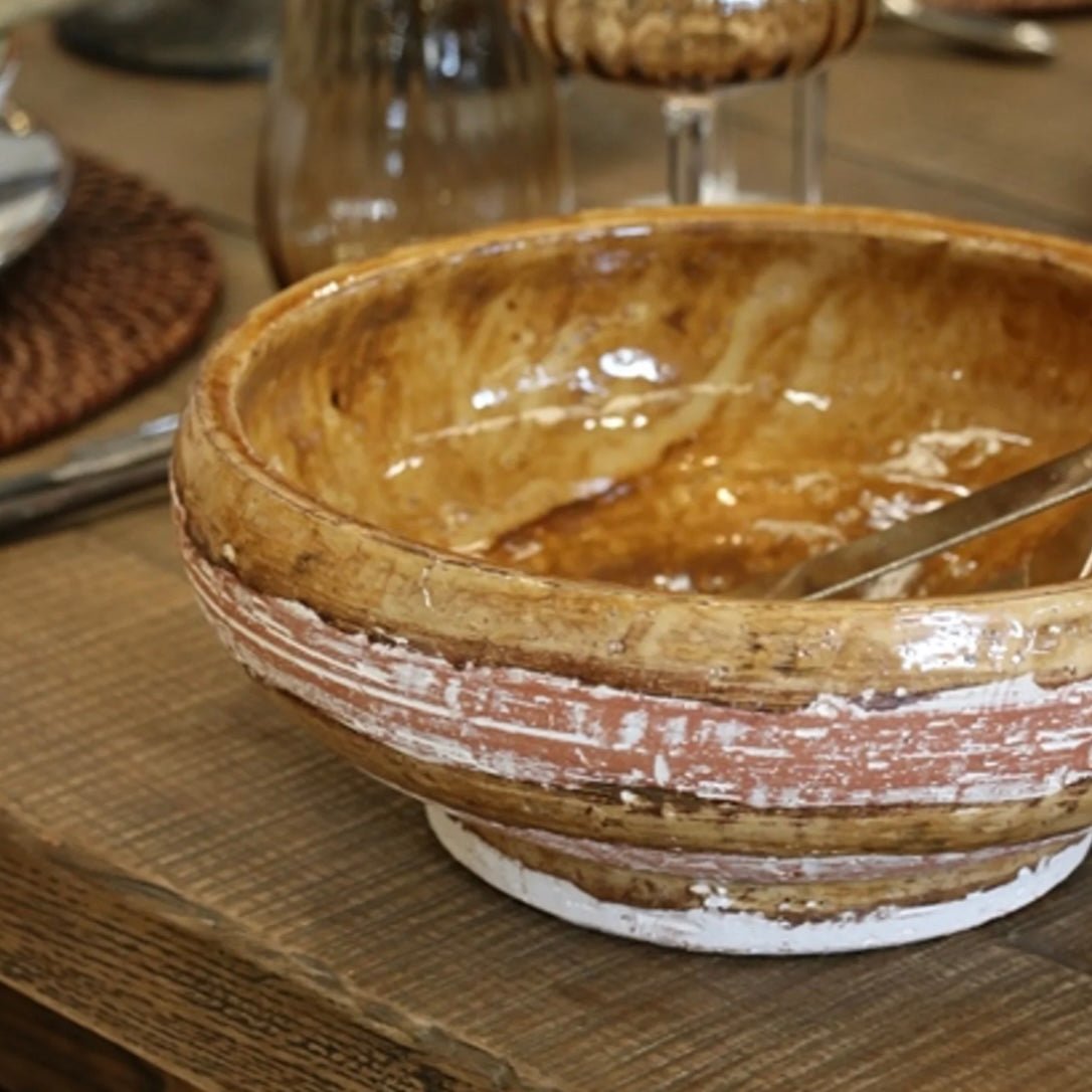Tuscan Ochre Bowl - The Flower Crate
