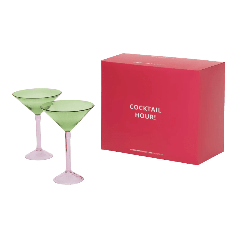 Urban Nature - Martini Cocktail Glass, Set of 2 Gift Pack - The Flower Crate