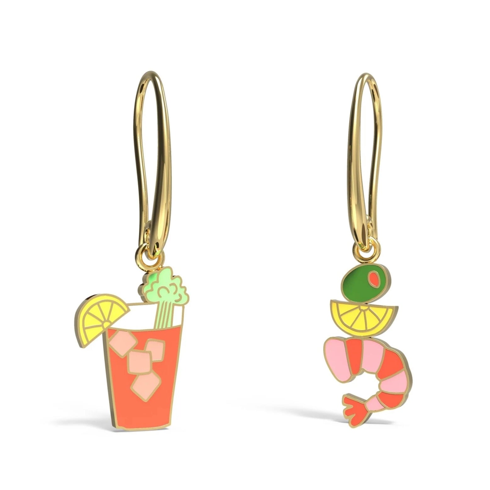 Yellow Owl Workshop - Bloody Mary & Shrimp Earrings - The Flower Crate