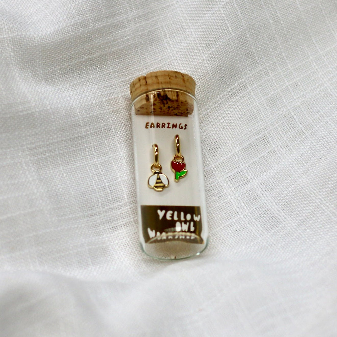 Yellow Owl Workshop - Honeybee & Flower Earrings - The Flower Crate