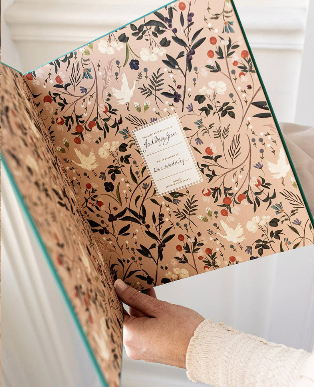 Bespoke Letterpress Guest Book - The Flower Crate