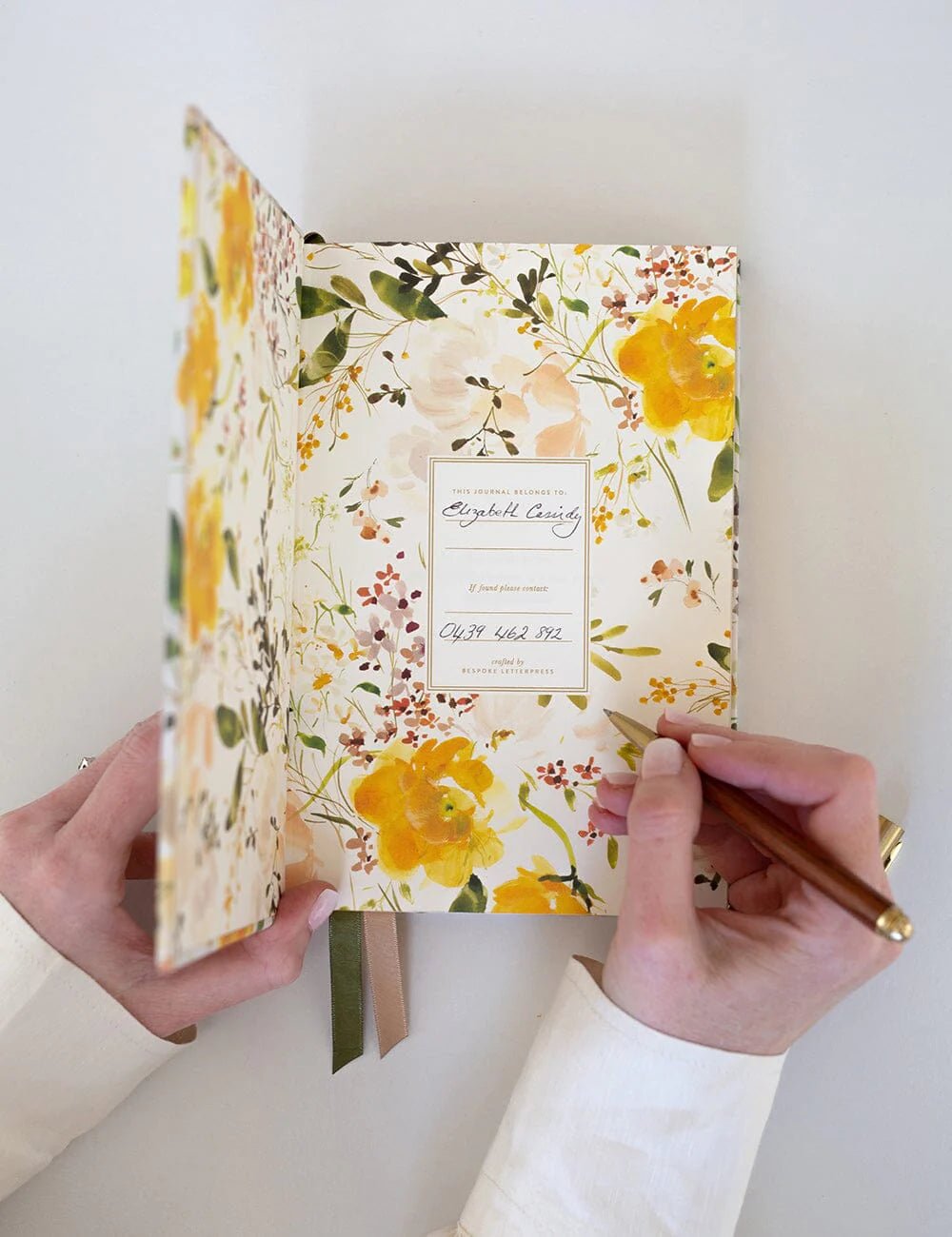 Bespoke Letterpress - Ranunculus 5 Year Journal - The Flower Crate