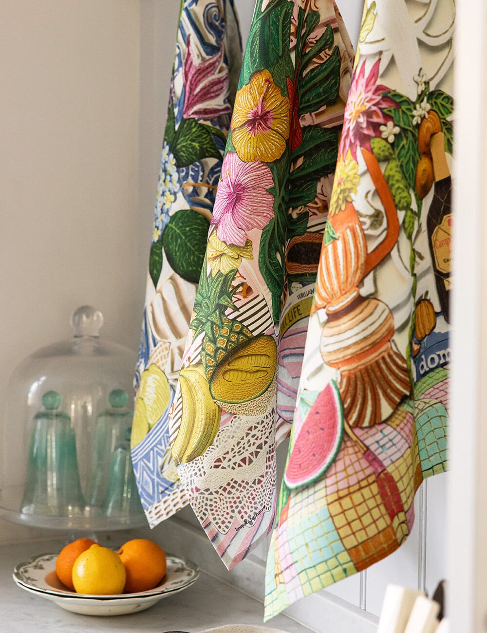 Bespoke Letterpress - Tropical Paradise 100% Linen Tea Towel - The Flower Crate