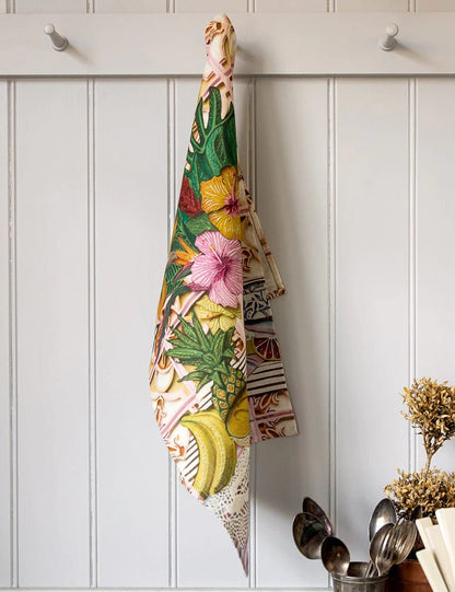 Bespoke Letterpress - Tropical Paradise 100% Linen Tea Towel - The Flower Crate