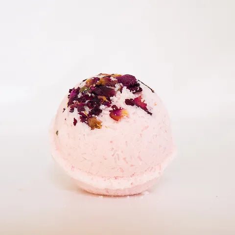 Botanical Skincare - Bath Bomb, Rose & Himalayan Salt - The Flower Crate