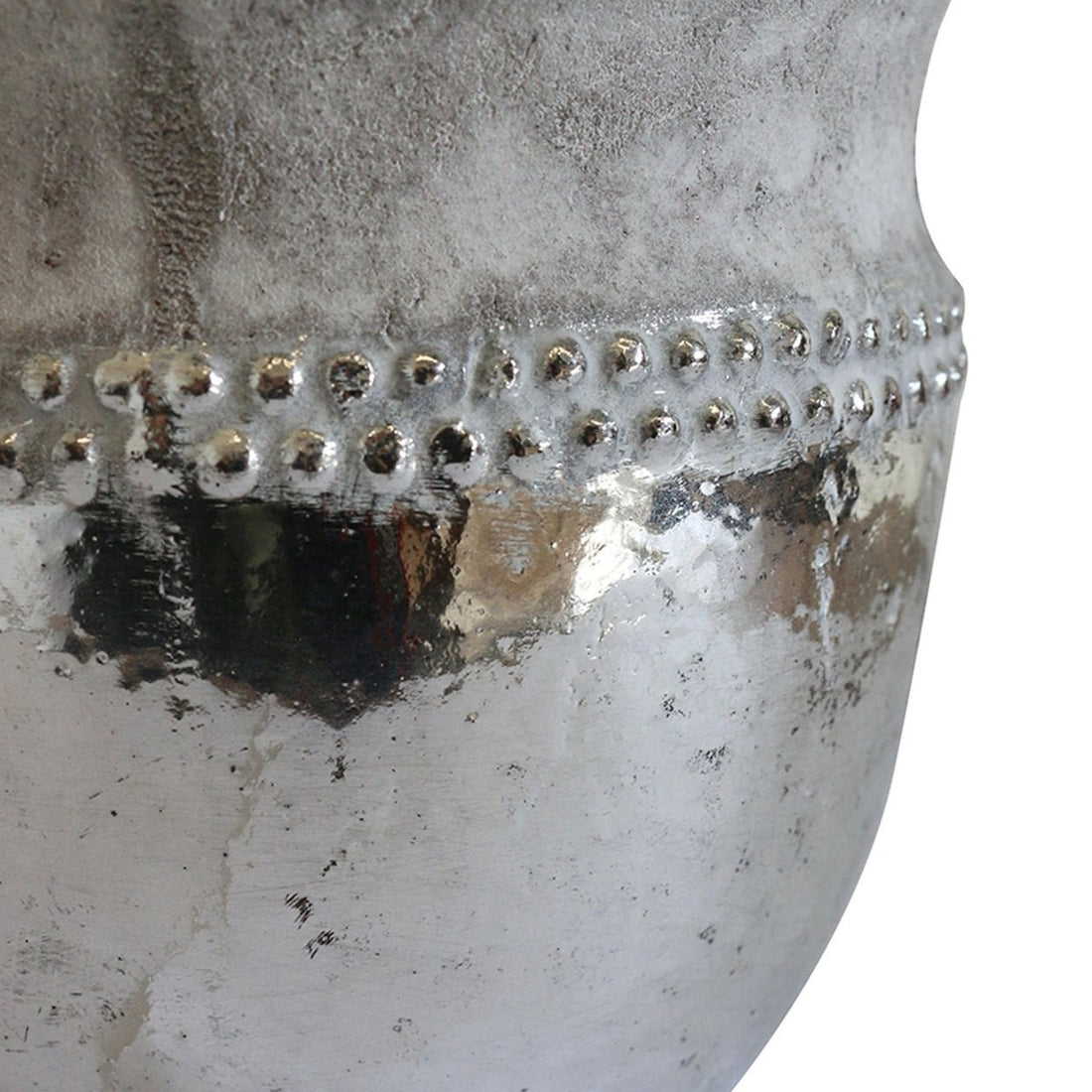 Cleopatra Cream & Silver Planter - The Flower Crate