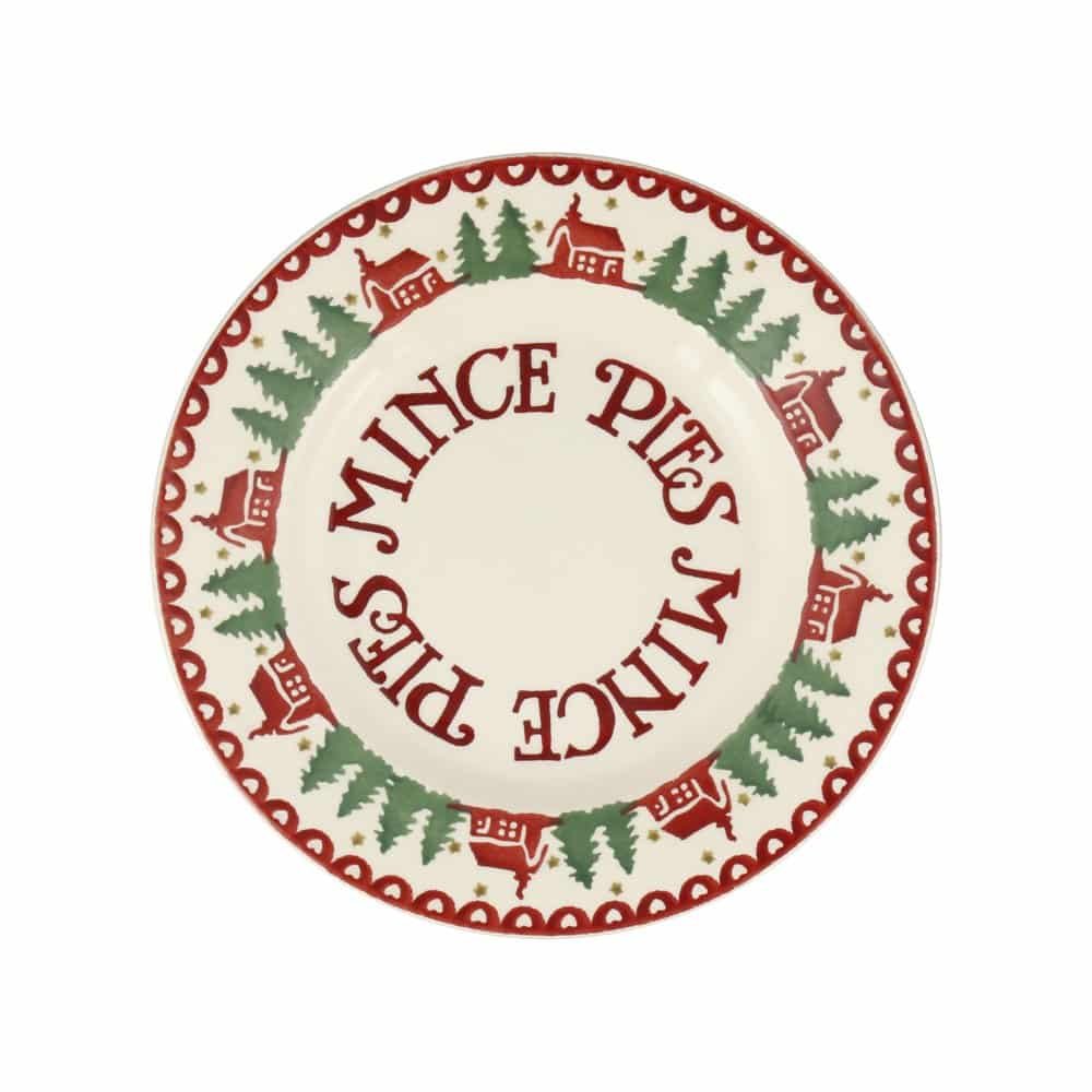 Emma Bridgewater Christmas Cabin Mince Pies 8 ½&quot; Plate - The Flower Crate