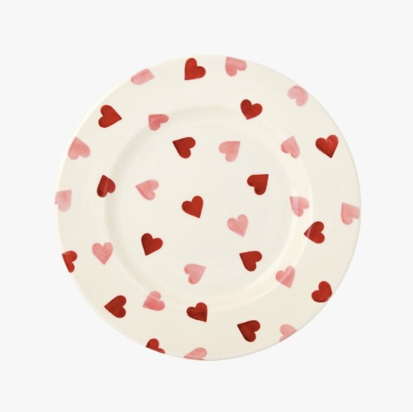 Emma Bridgewater Pink Hearts - 8 ½" Plate - The Flower Crate