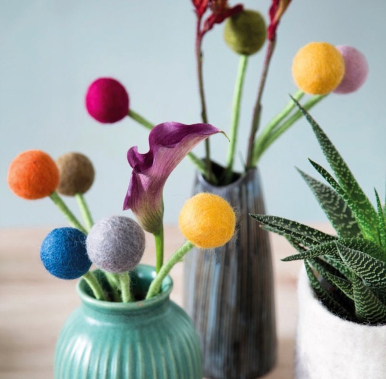 En Gry & Sif - Felt Flowers, 3cm - The Flower Crate