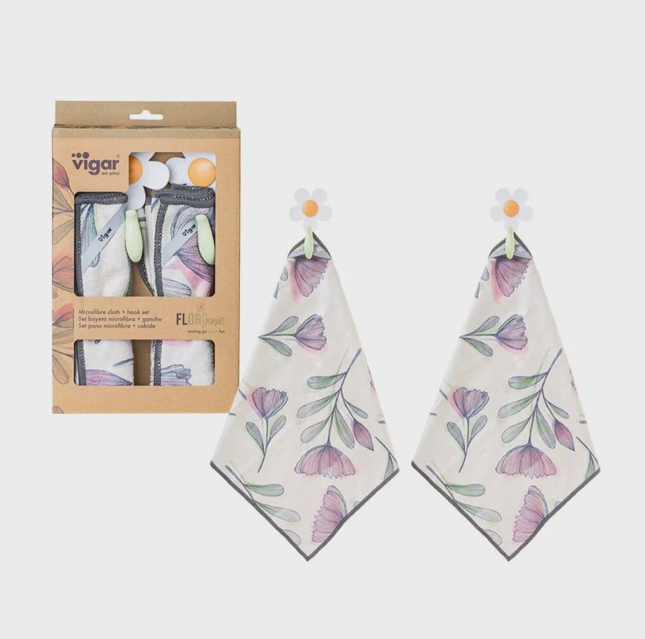 Florganic Microfibre Cloth + Hook Set - The Flower Crate