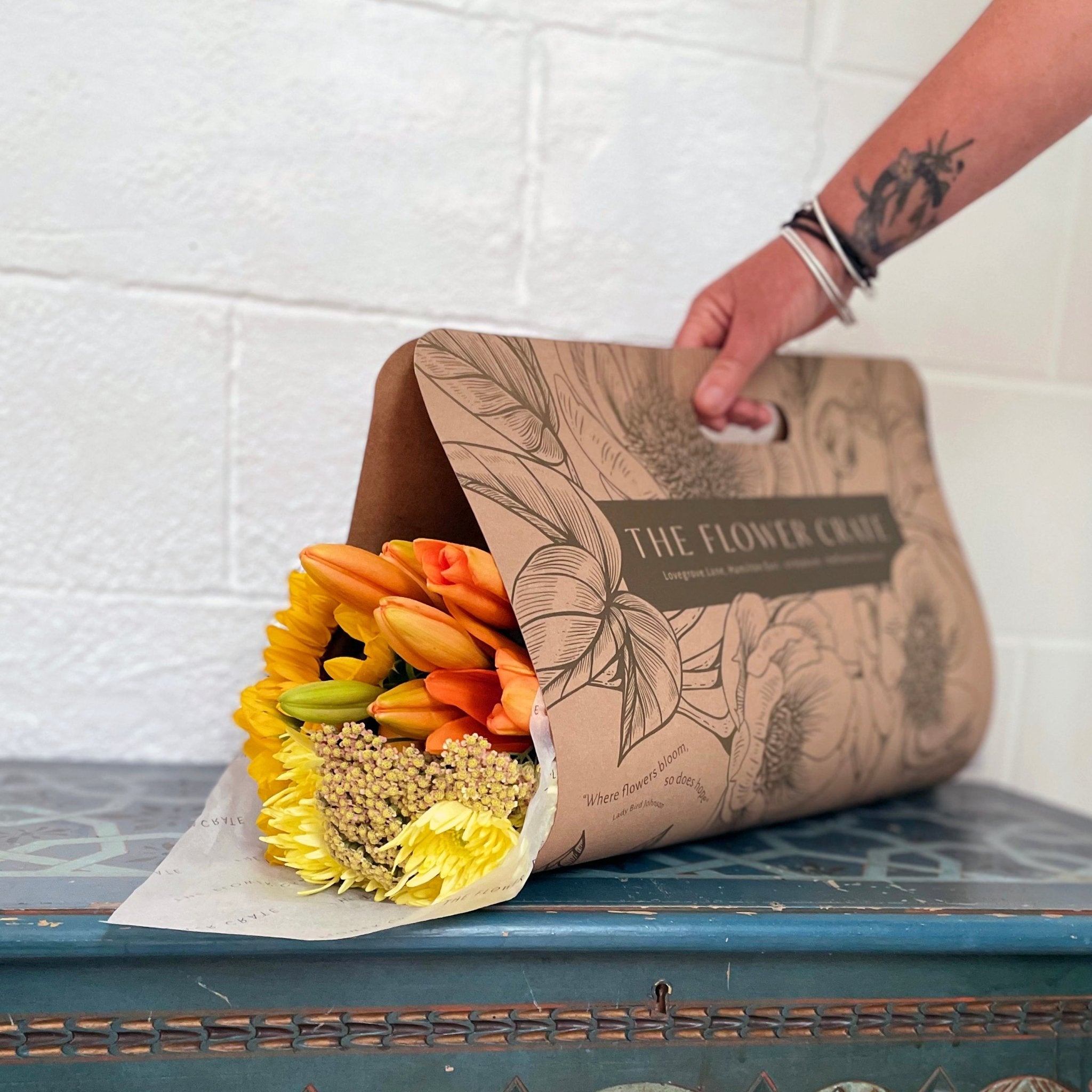 Flower Carrier Bundle - Citrus - The Flower Crate