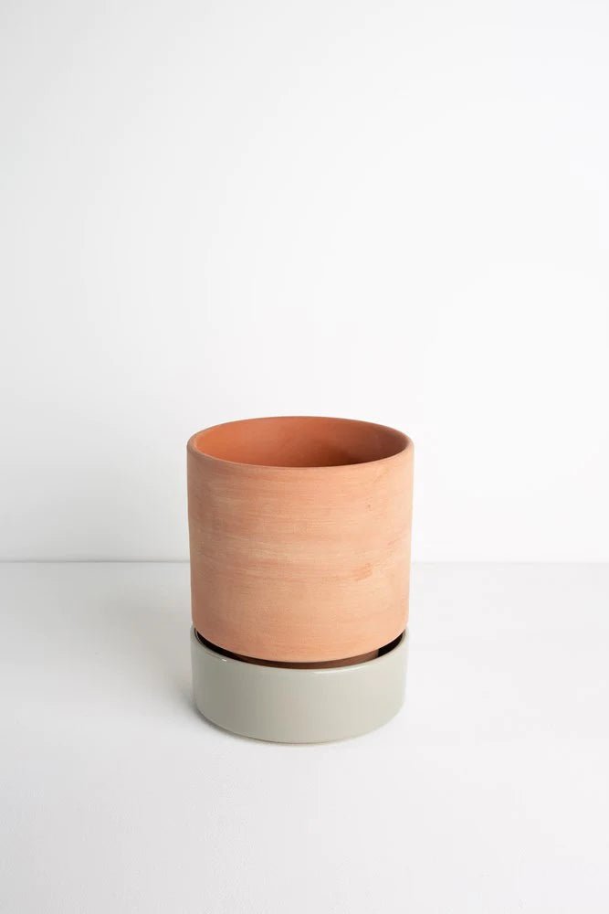 Grace Planter - Rose Terracotta &amp; Sage - The Flower Crate