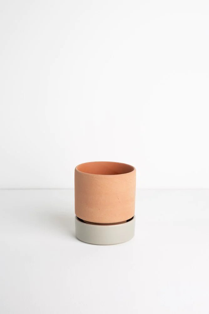 Grace Planter - Rose Terracotta &amp; Sage - The Flower Crate