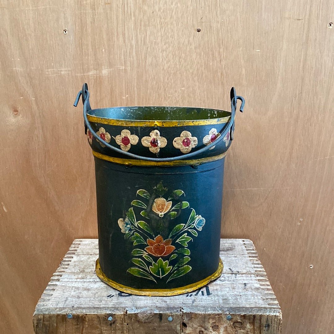 Hand Painted Bucket Planter - The Flower Crate
