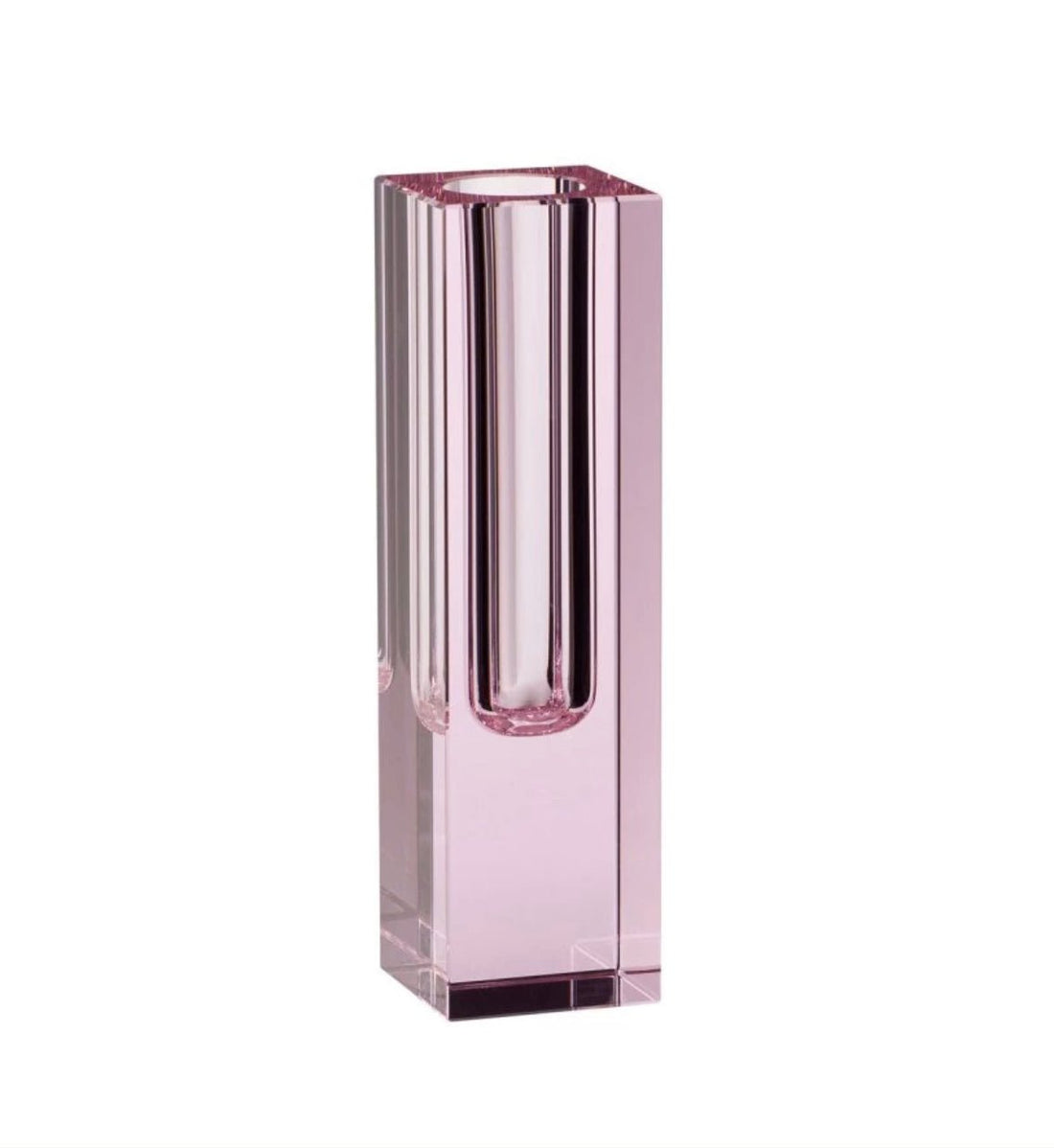 Hubsch Pink Crystal Block Vase - The Flower Crate