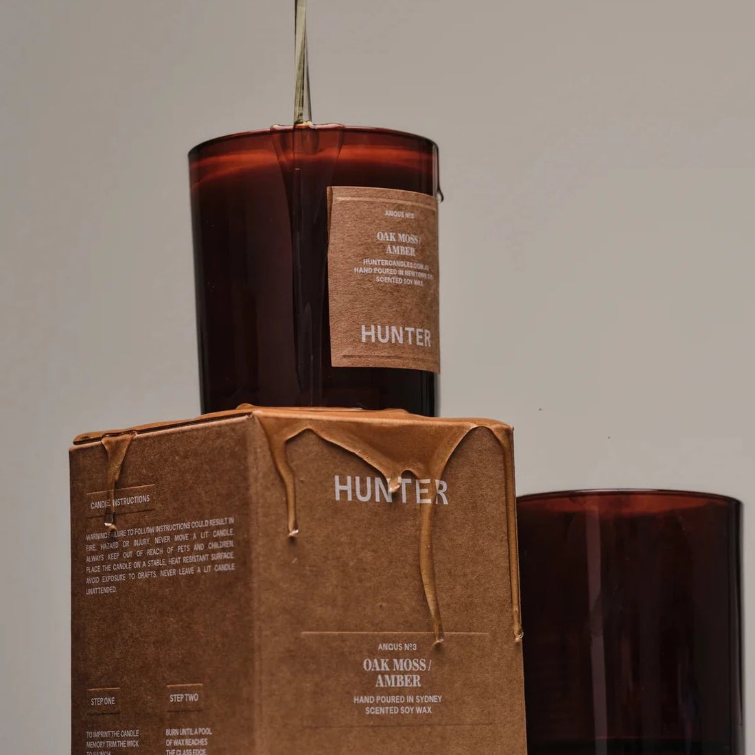 Hunter Candles - Angus, Oak Moss + Amber - The Flower Crate