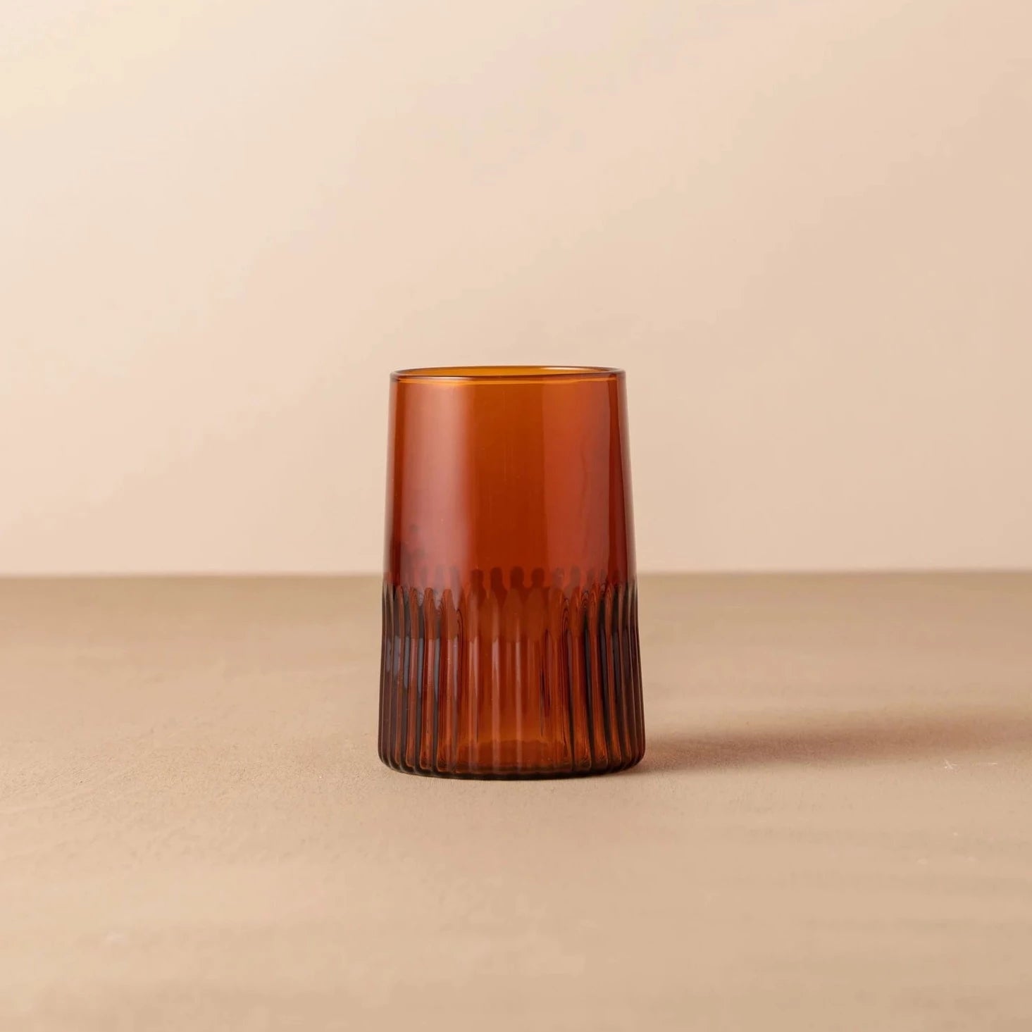 Kairos Water Glass, Amber - Set 2 - The Flower Crate