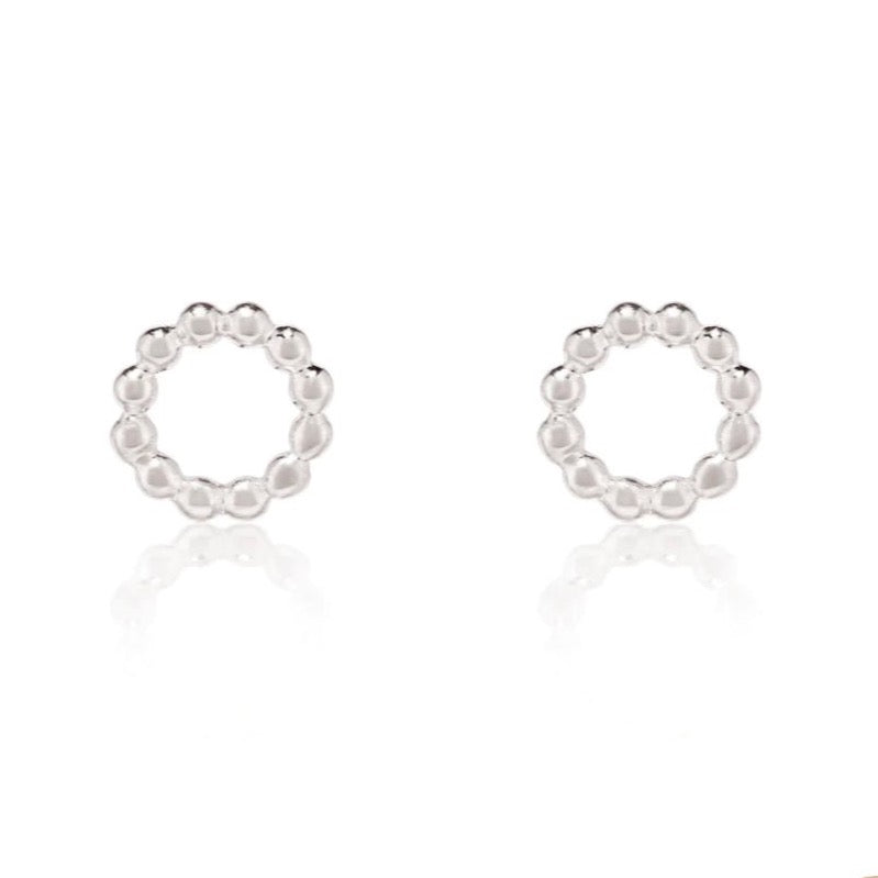 Linda Tahija - Beaded Circle Stud Earrings - The Flower Crate