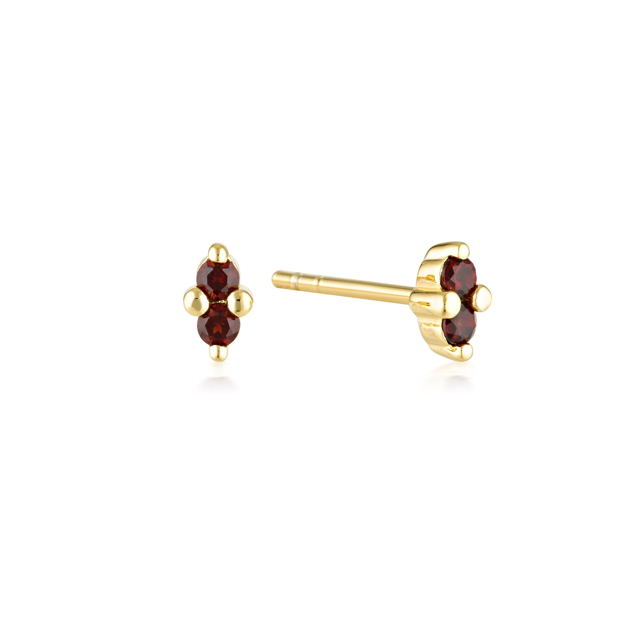 Linda Tahija - Twin Gem Stud Earrings - The Flower Crate