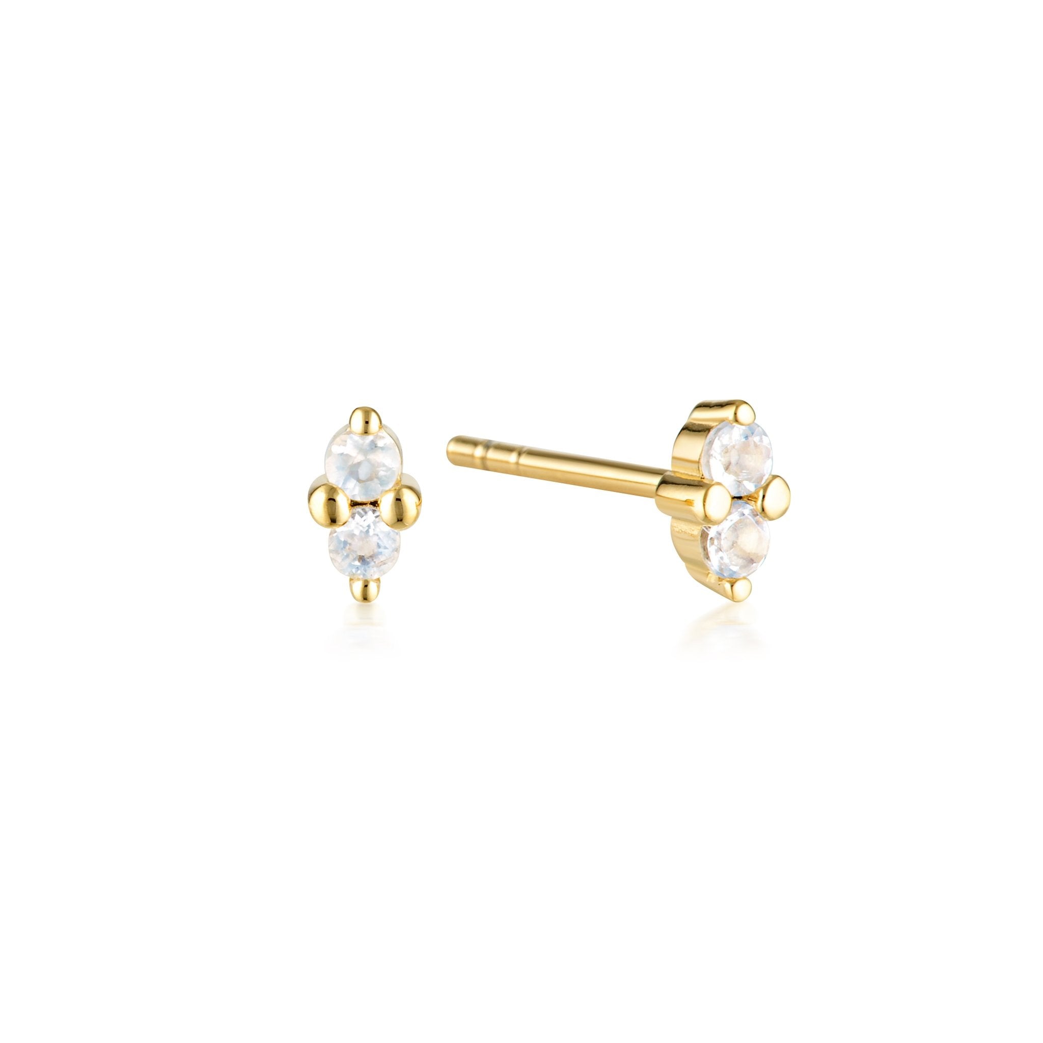 Linda Tahija - Twin Gem Stud Earrings - The Flower Crate