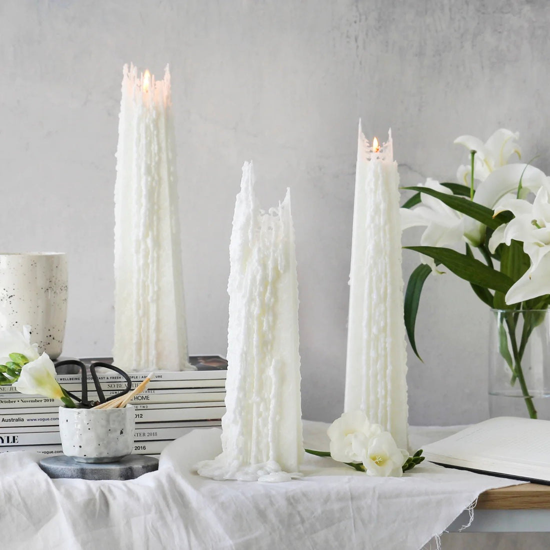 Living Light Icicle Candle - Pinot Blanc - The Flower Crate
