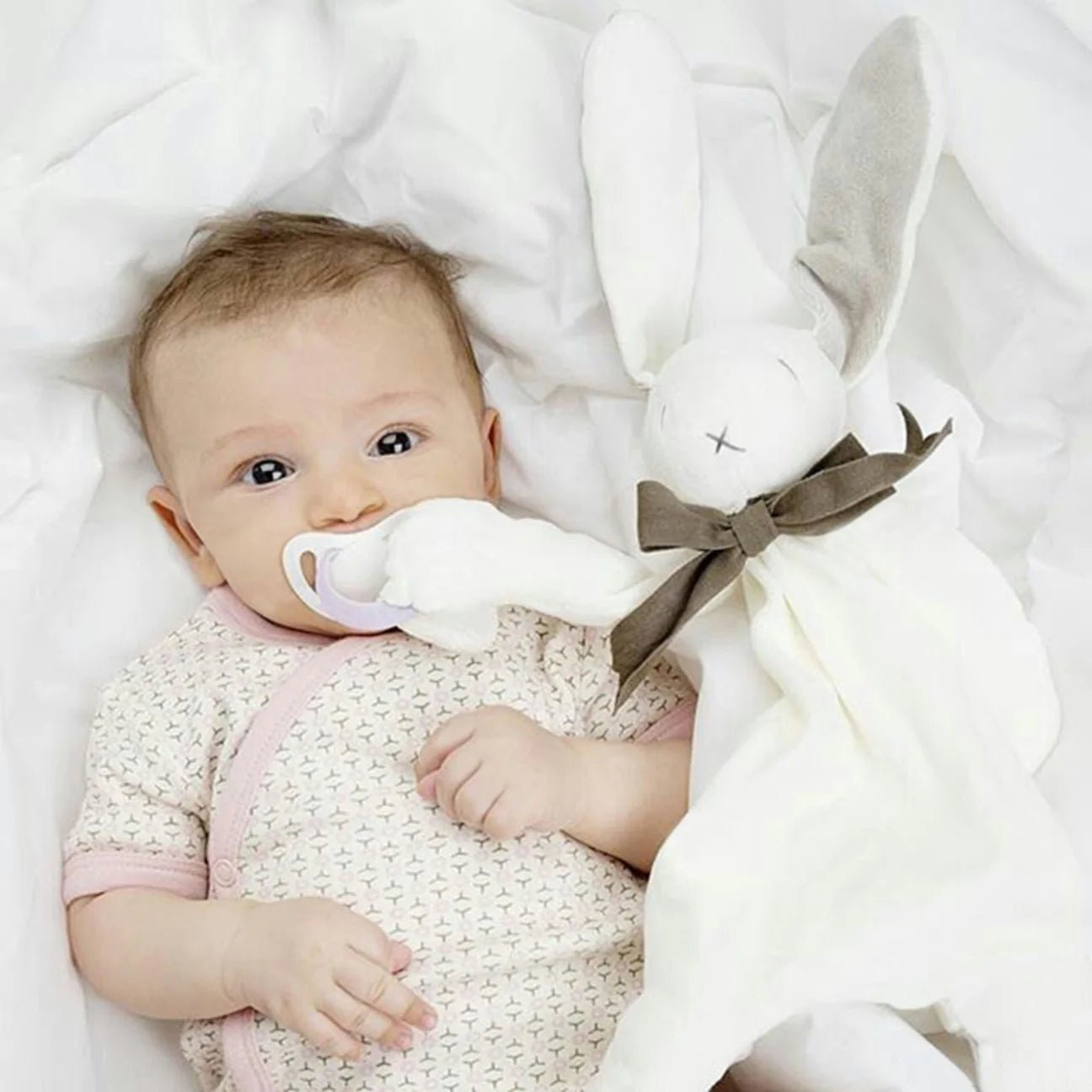 Maud N Lil - Organic Bunny Comforter, Ears - The Flower Crate