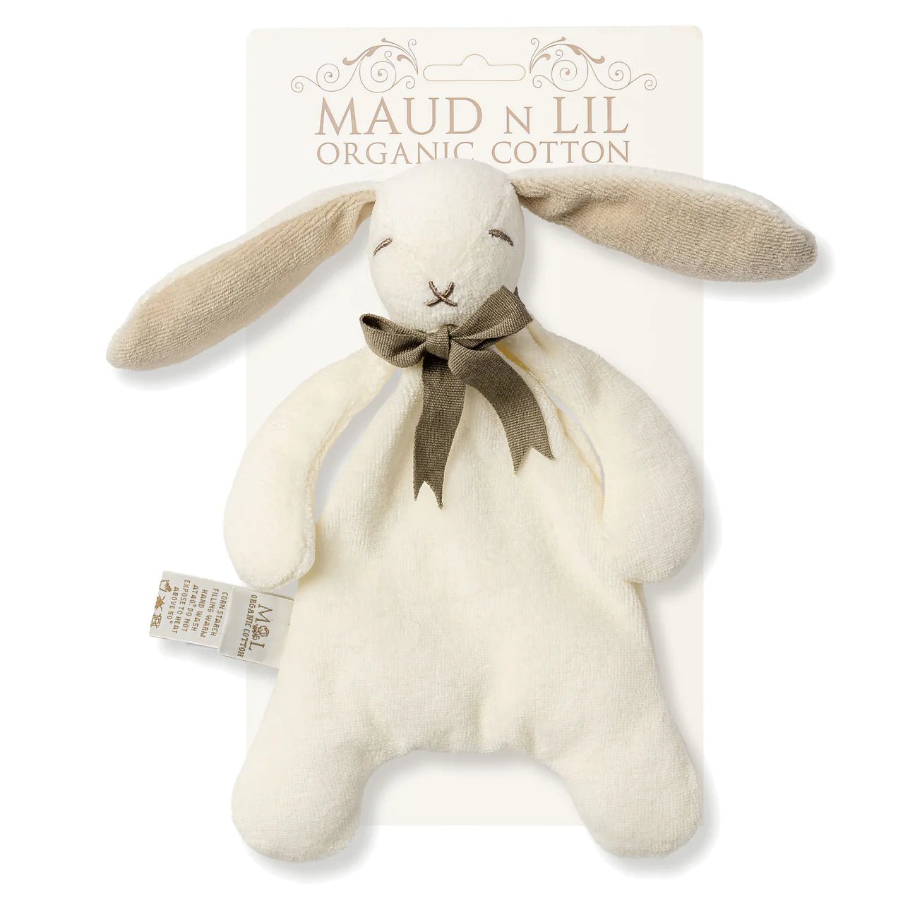 Maud N Lil - Organic Bunny Comforter, Mini Ears - The Flower Crate