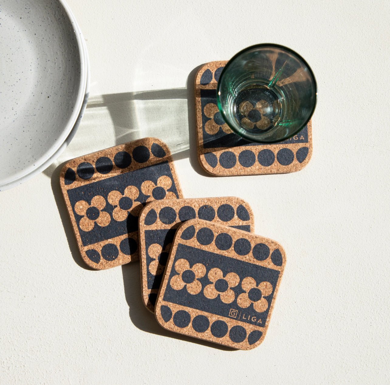 Natural Cork Coasters - Hornsea Cork Coasters - The Flower Crate