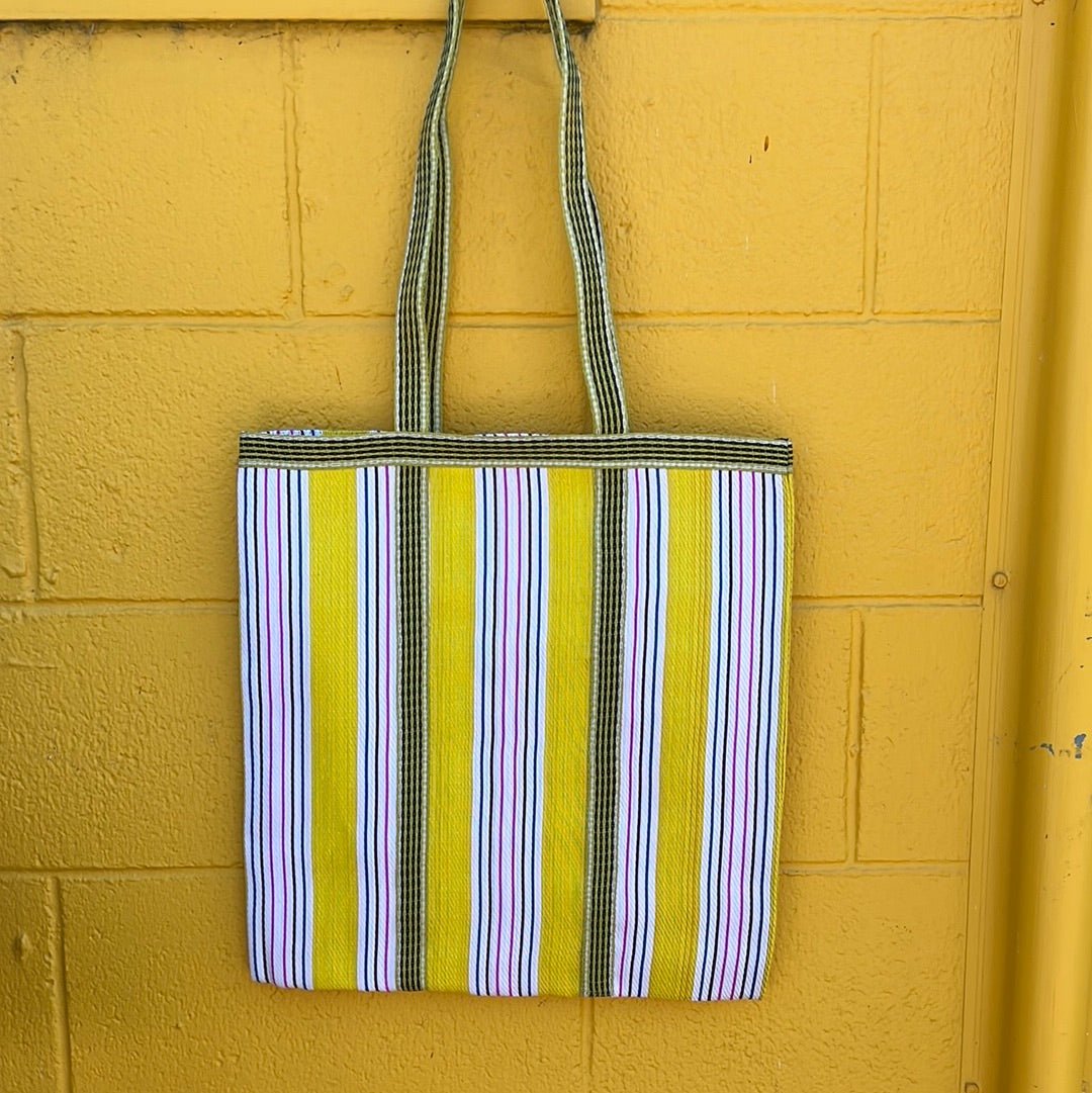 Parisian Cool -Tote Bag, Yellow Recycled Plastic - The Flower Crate