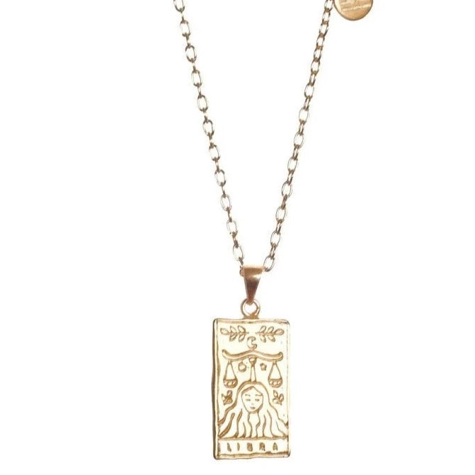 S-kin Studio, Libra Zodiac Necklace - The Flower Crate