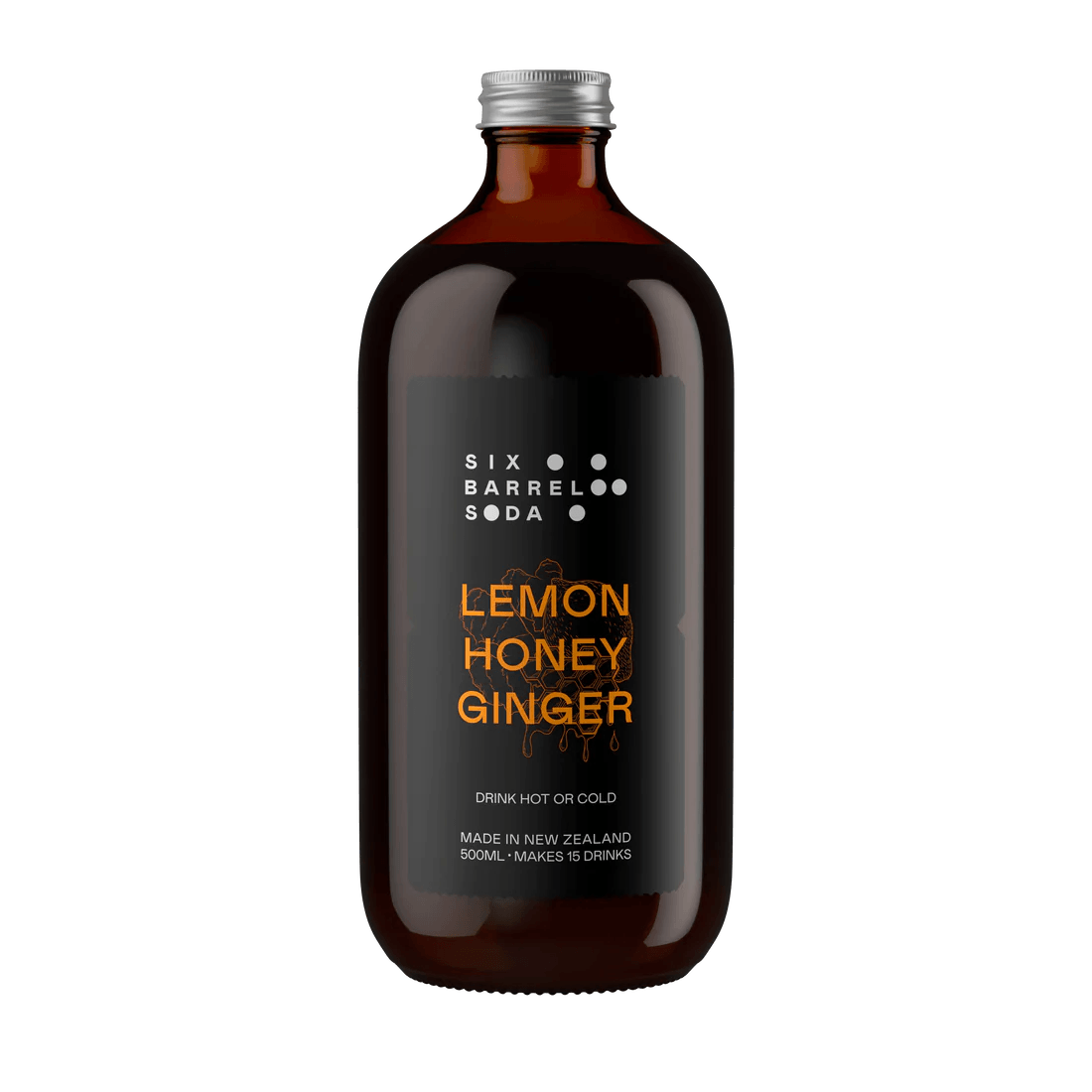 Six Barrel Soda - Lemon, Honey & Ginger Syrup - The Flower Crate