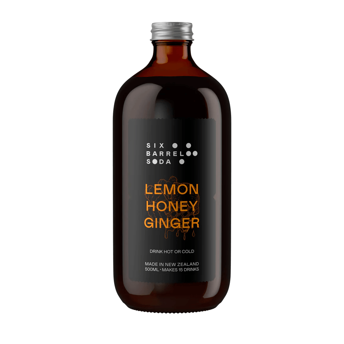 Six Barrel Soda - Lemon, Honey &amp; Ginger Syrup - The Flower Crate