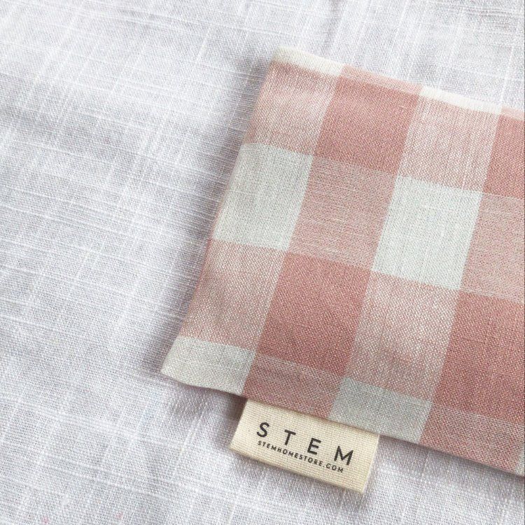 STEM Eye Pillow Pink - Gingham - The Flower Crate