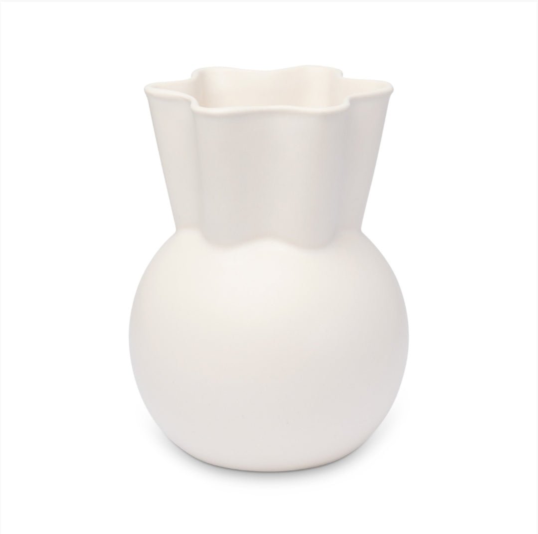Sweeping Vase - Cream - The Flower Crate