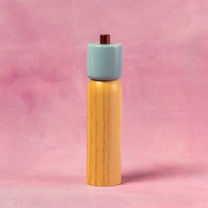 Maegen - Salt &amp; Pepper Grinder, Light Blue &amp; Burgundy