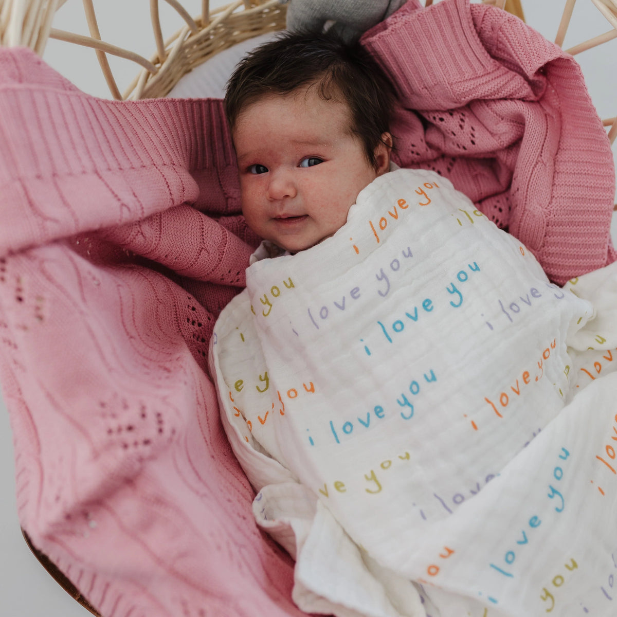 Emotion &amp; Kids - I Love You Muslin Blanket