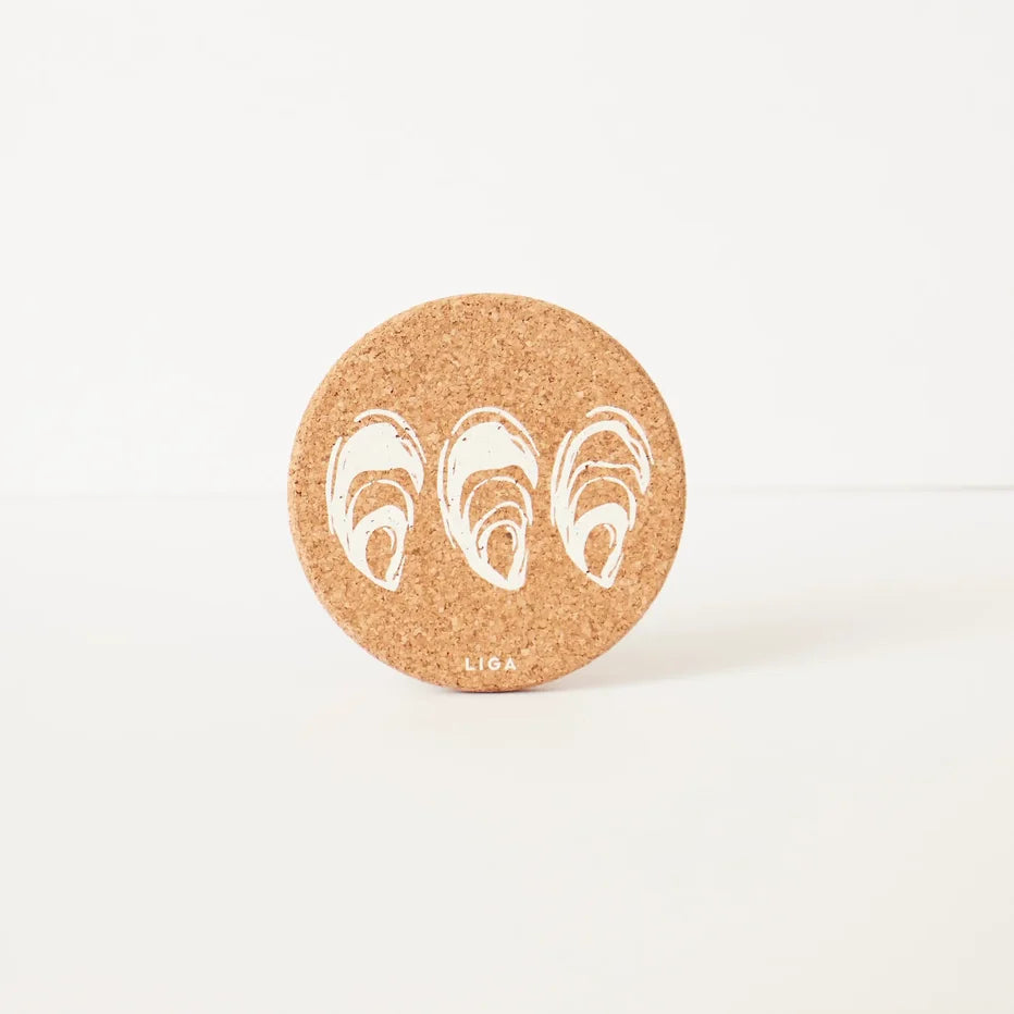 Liga - Natural Cork Coasters, Oyster