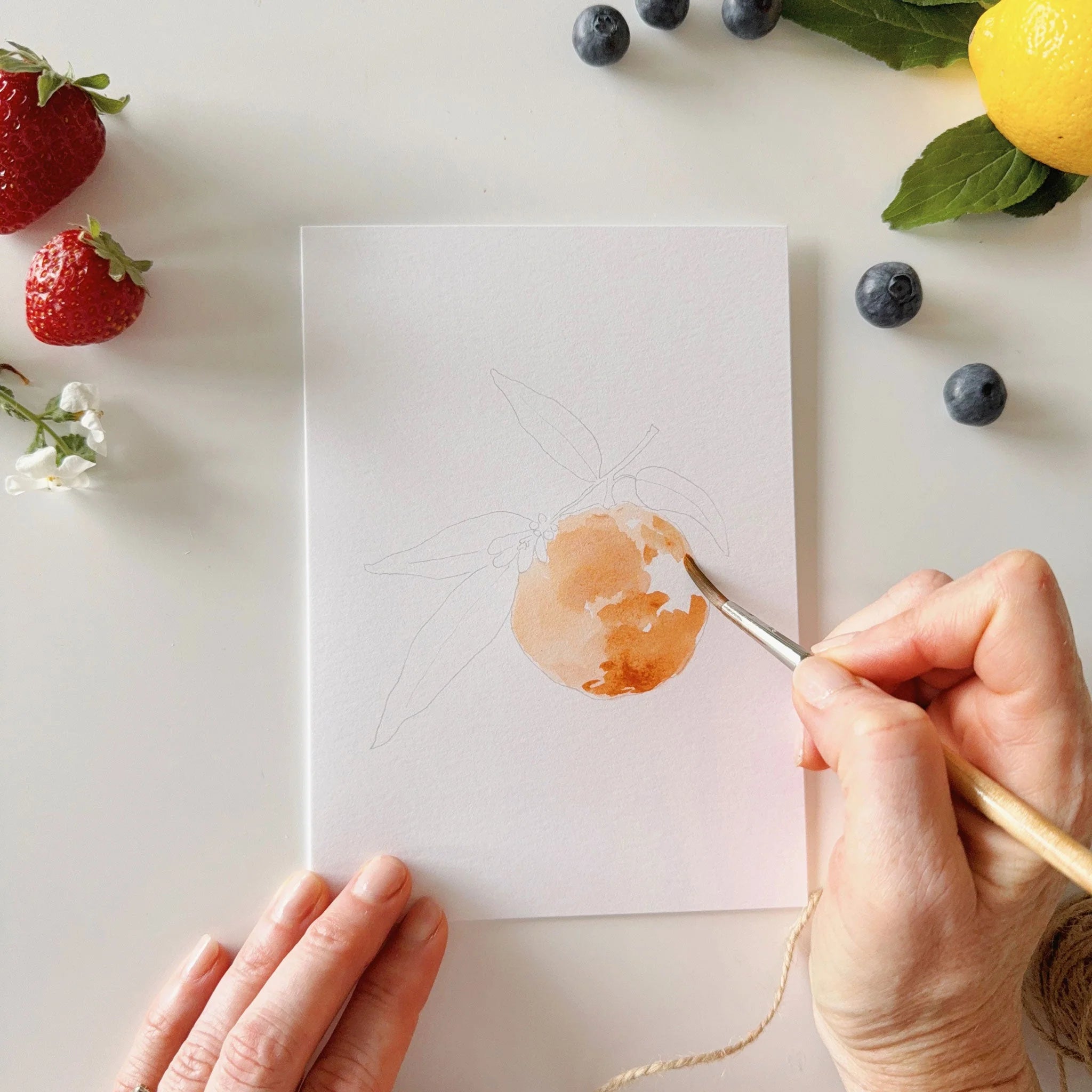 Emily Lex Studio - Fruit Paintable Notecards